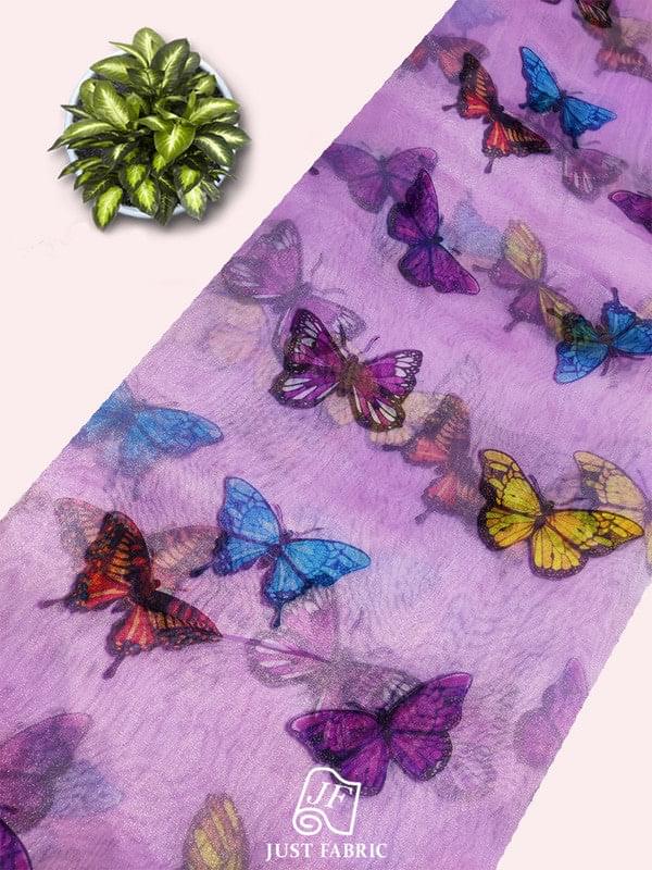 The buying Entertainer- Beautiful Butterflies, Wild & Wonderful - Block #9 Printed Pattern, Woolens Fabric Back/Binding