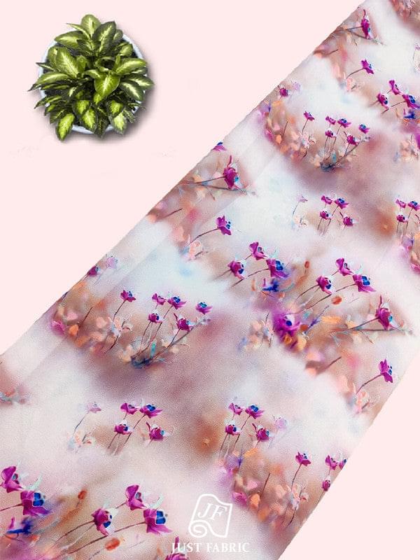 Digital Floral Print All over on Fine & Soft Crepe Fabric  ( 44" Inch Width)