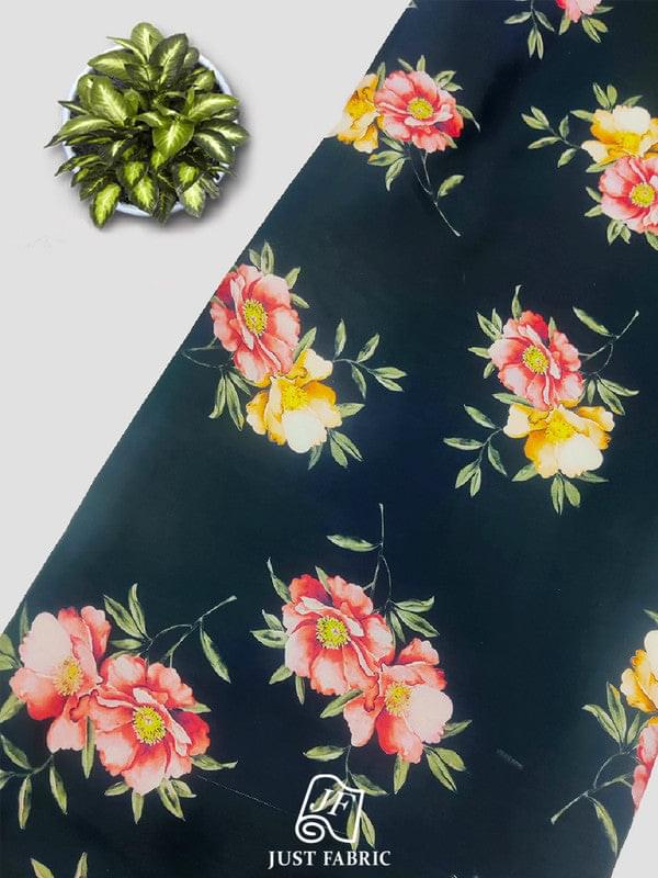 Digital Floral Print All over on Fine & Soft Crepe Fabric  ( 44" Inch Width)