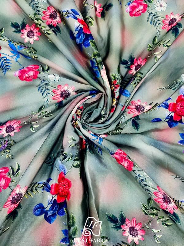 Digital Floral Print All over on Fine & Soft Crepe Fabric  ( 44" Inch Width)