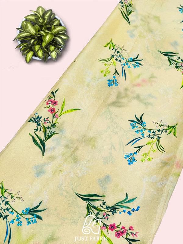 Digital Floral Print All over on Fine & Soft Crepe Fabric  ( 44" Inch Width)