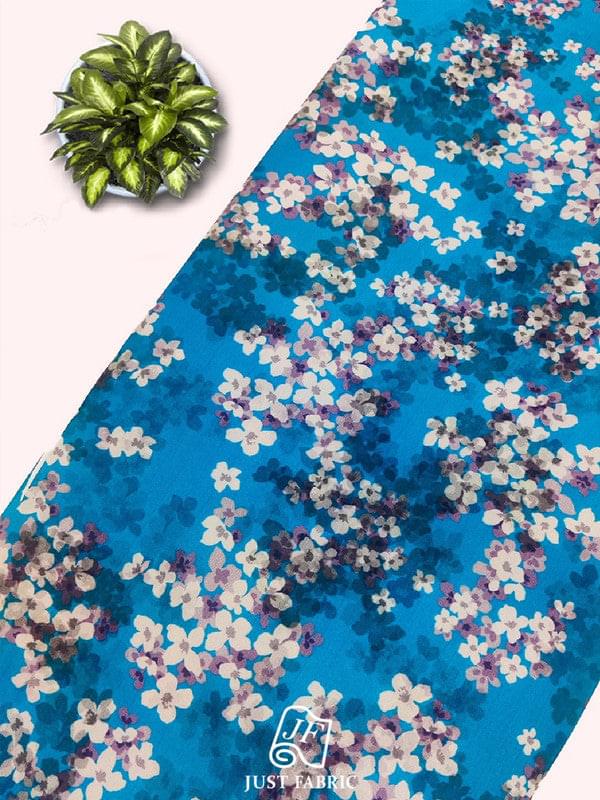 Digital Floral Print All over on Fine & Soft Crepe Fabric  ( 44" Inch Width)