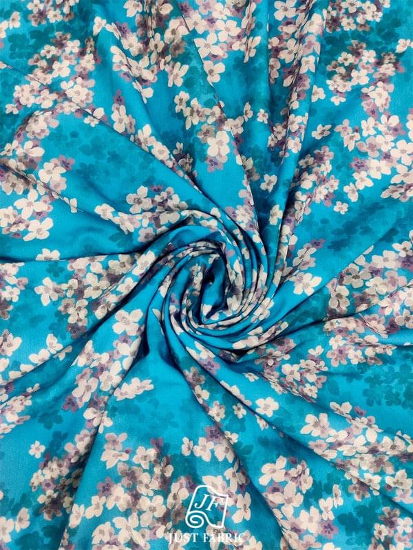 Digital Floral Print All over on Fine & Soft Crepe Fabric  ( 44" Inch Width)