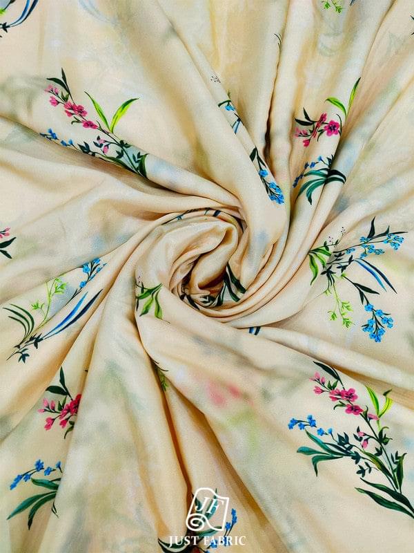 Digital Floral Print All over on Fine & Soft Crepe Fabric  ( 44" Inch Width)