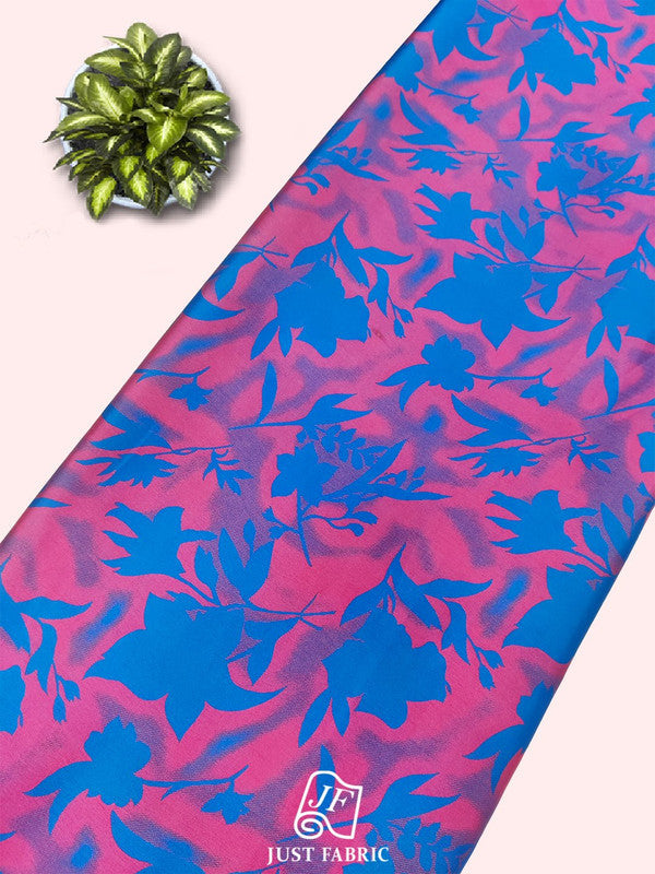 Digital Floral Print All over on Fine & Soft Georgette Satin Fabric  ( 44" Inch Width) JUST FABRIC