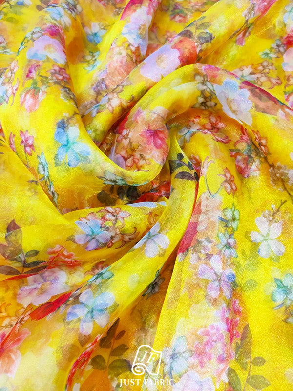 Digital Print All over on Fine  Organza Fabric  ( 44" Inch Width) JUST FABRIC