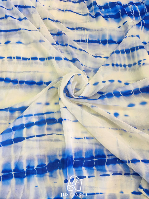 Digital Tie & Dye Print All over on Fine and Flowy  Georgette Fabric  ( 44" Inch Width) JUST FABRIC