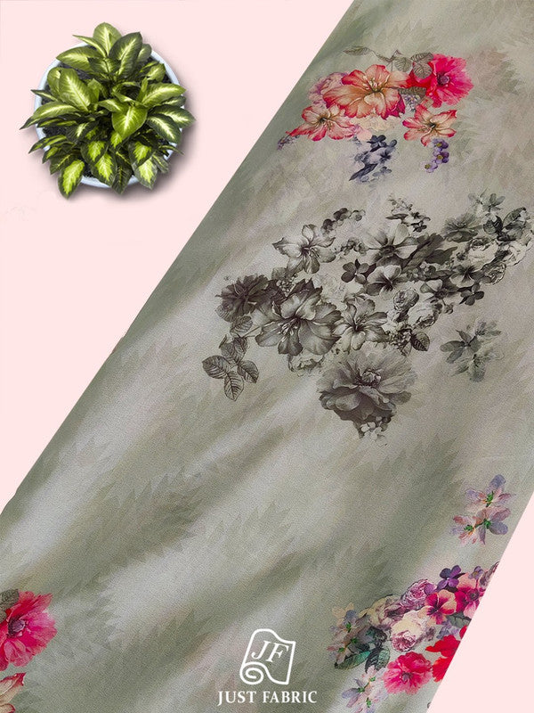 Floral Digital Print All over on Fine and Flowy  Georgette Fabric  ( 44" Inch Width) JUST FABRIC