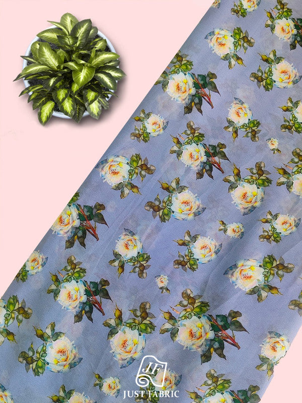 Floral Digital Print All over on Fine and Flowy  Georgette Fabric  ( 44" Inch Width) JUST FABRIC