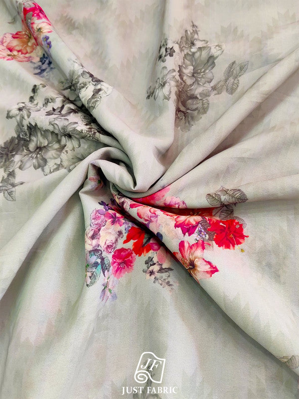 Floral Digital Print All over on Fine and Flowy  Georgette Fabric  ( 44" Inch Width) JUST FABRIC