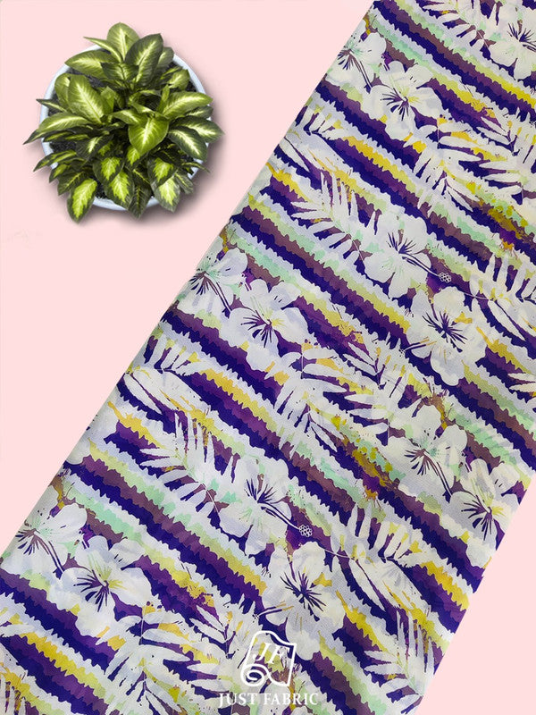 Floral Digital Print All over on Fine and Flowy  Georgette Fabric  ( 44" Inch Width) JUST FABRIC