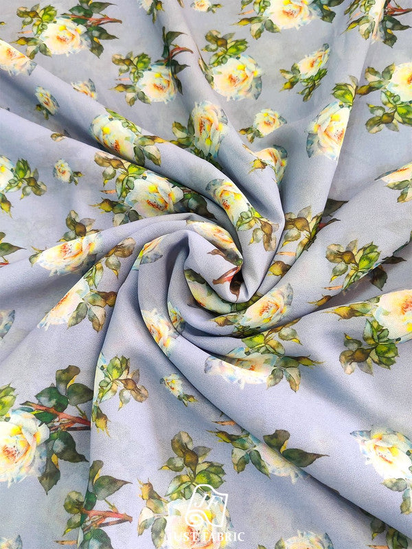 Floral Digital Print All over on Fine and Flowy  Georgette Fabric  ( 44" Inch Width) JUST FABRIC