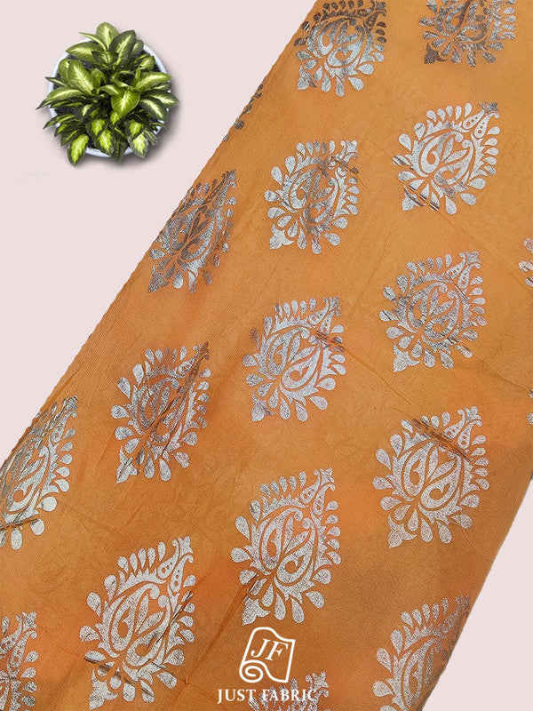 Foil Print All over on Fine and Flowy  Georgette Fabric  ( 44" Inch Width) JUST FABRIC