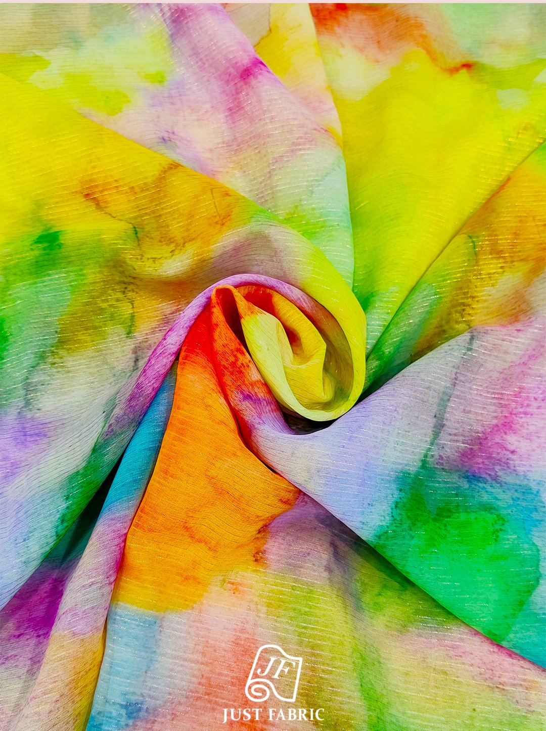 Multicolour Tie & Dye Print All over on Fine n soft  and Flowy Georgette Fabric  ( 44" Inch Width) JUST FABRIC