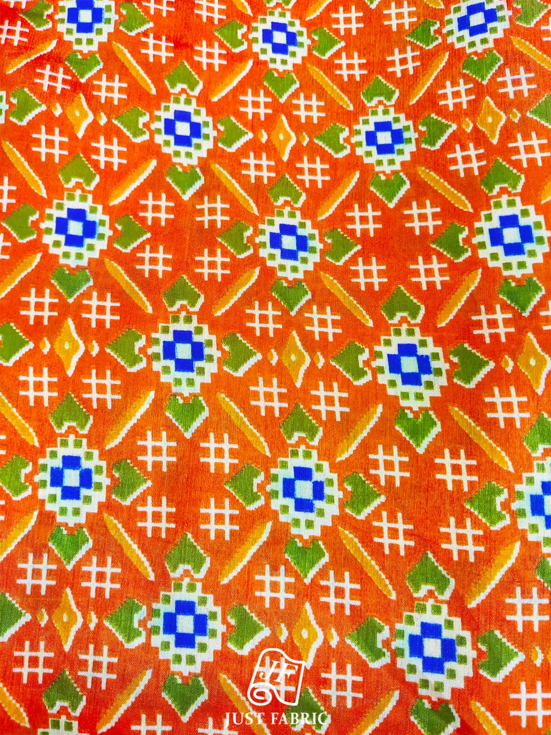 Patan Patola Digital Print All over on Fine Dupian Silk Fabric  ( 44" Inch Width) JUST FABRIC