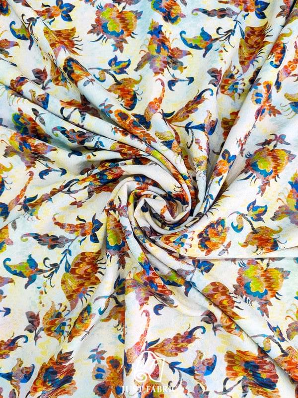 Digital Floral Print All over on Fine & Soft Crepe Fabric  ( 44" Inch Width)