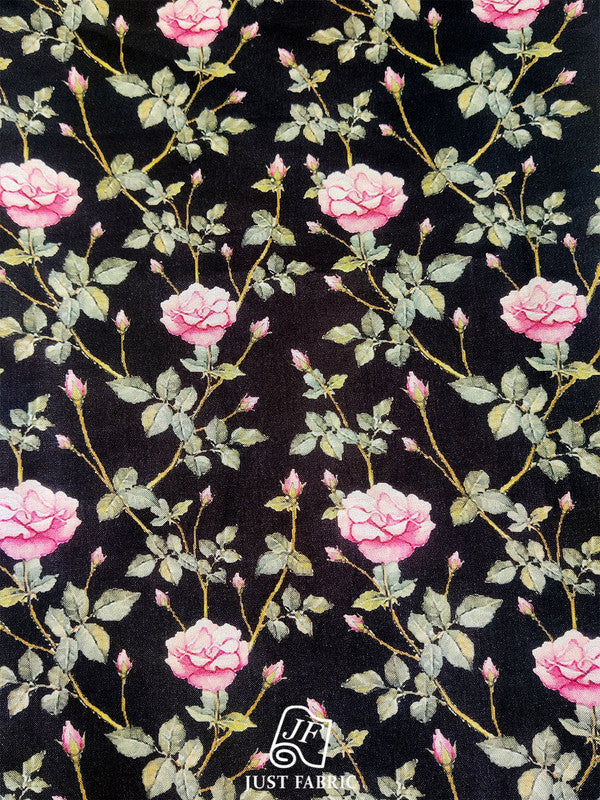 Digital Print All over on Fine Dupian Silk Fabric  ( 44" Inch Width) JUST FABRIC