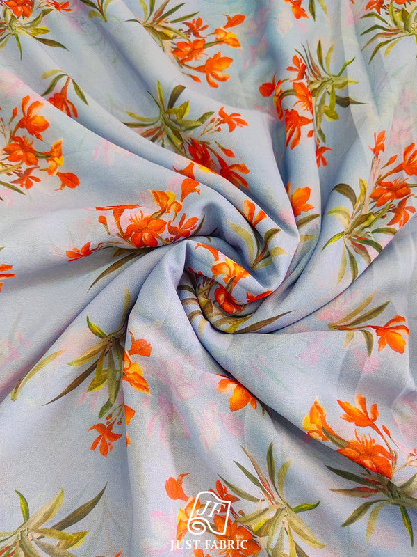 Digital Print All over on Fine and Flowy  Georgette Fabric  ( 44" Inch Width) JUST FABRIC