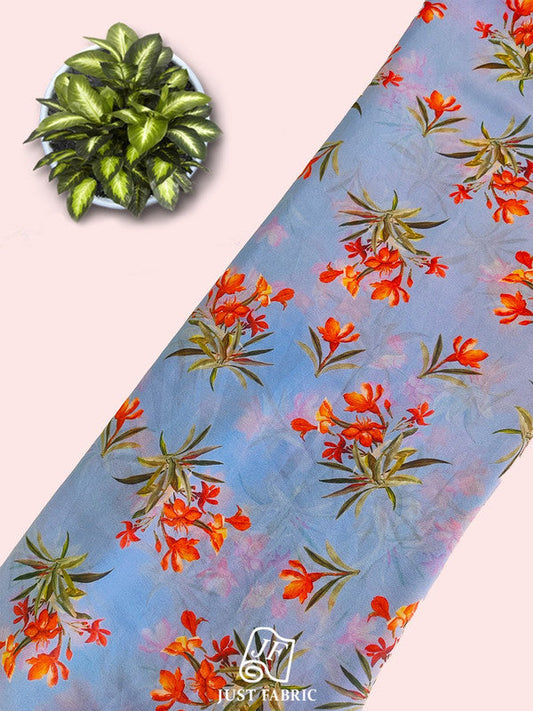 Digital Print All over on Fine and Flowy  Georgette Fabric  ( 44" Inch Width) JUST FABRIC