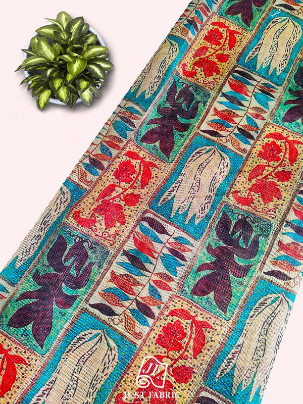 Digital Print All over on Fine kota Doria fabric Fabric  ( 44" Inch Width) JUST FABRIC