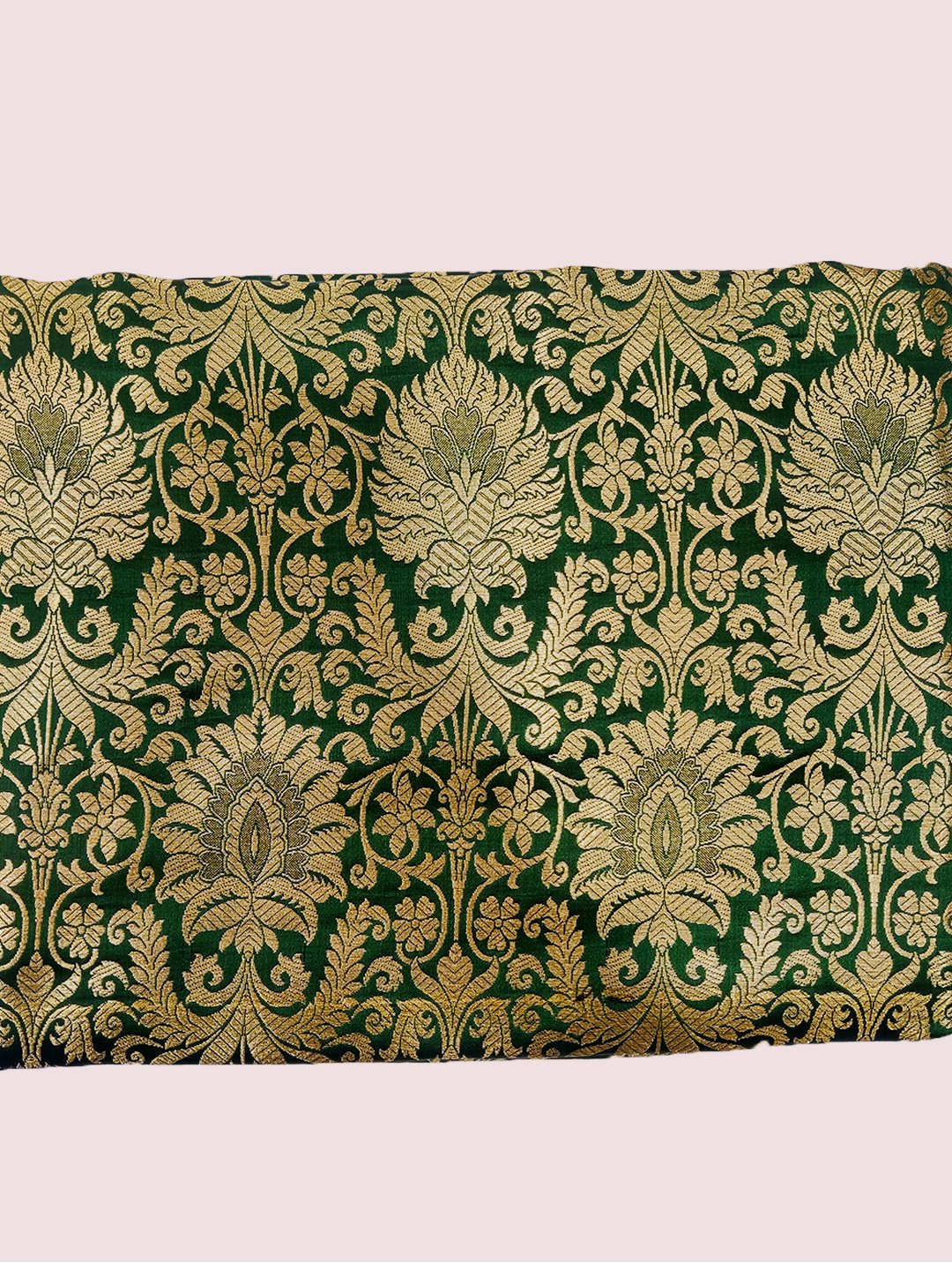 Golden JARI  Banarsi Silk Brocade  ( 44" inch Width ) JUST FABRIC
