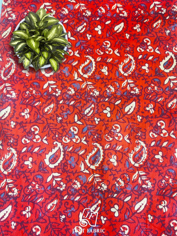 Jaal Print All over on Fine Dupian Silk Fabric  ( 44" Inch Width) JUST FABRIC