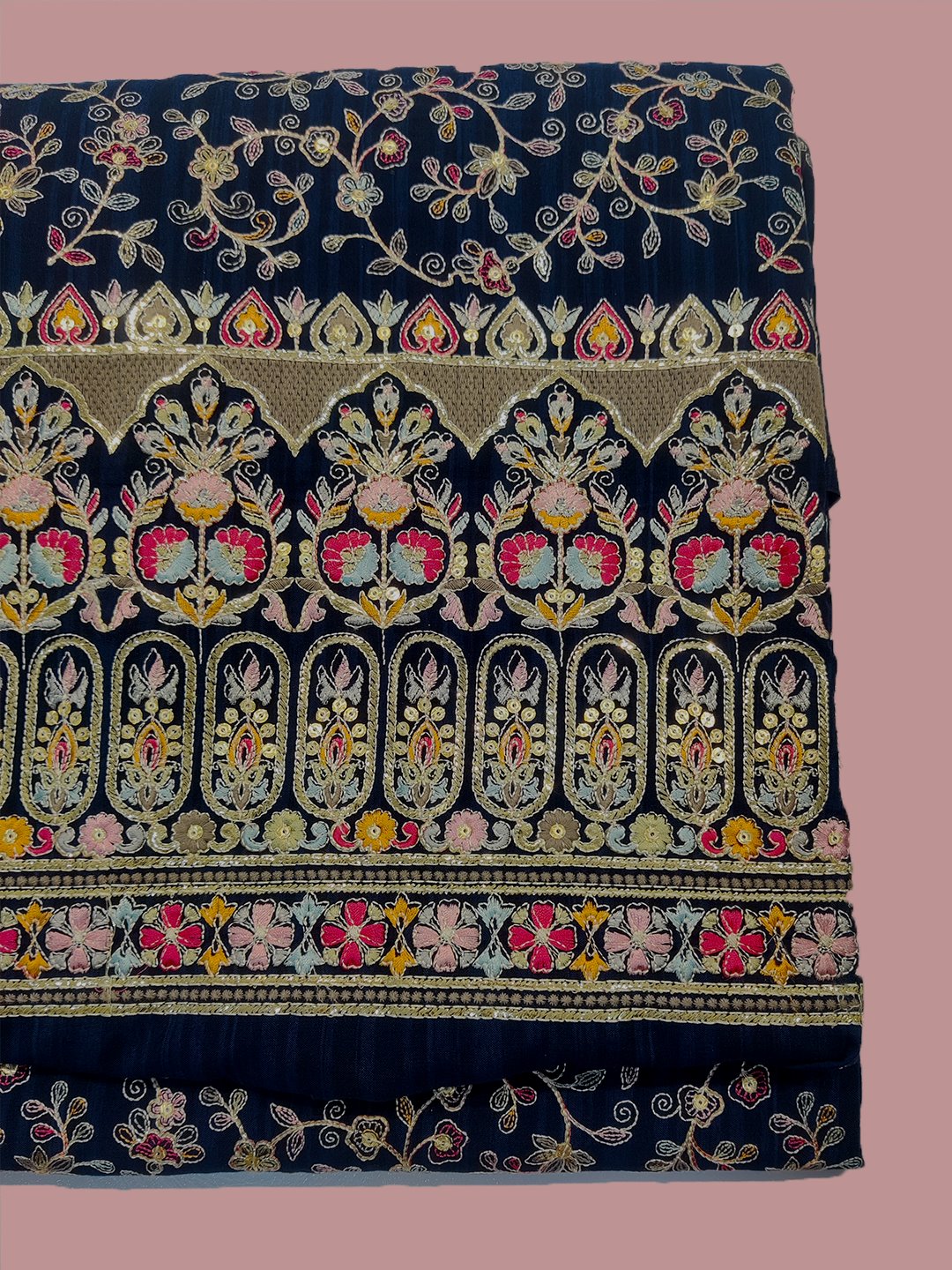 Embroidered Daman Fabrics, Designer Embroidery fabric Material